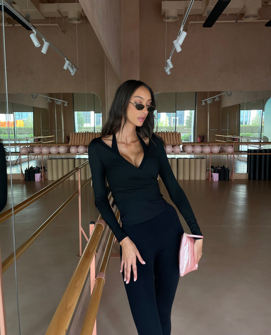 BALLERINA WRAP TOP ONYX