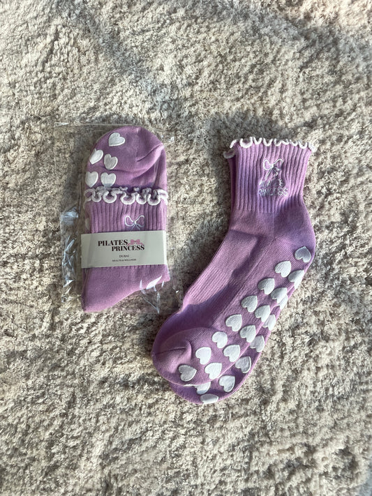 SUPER GRIP SOCKS LILAC